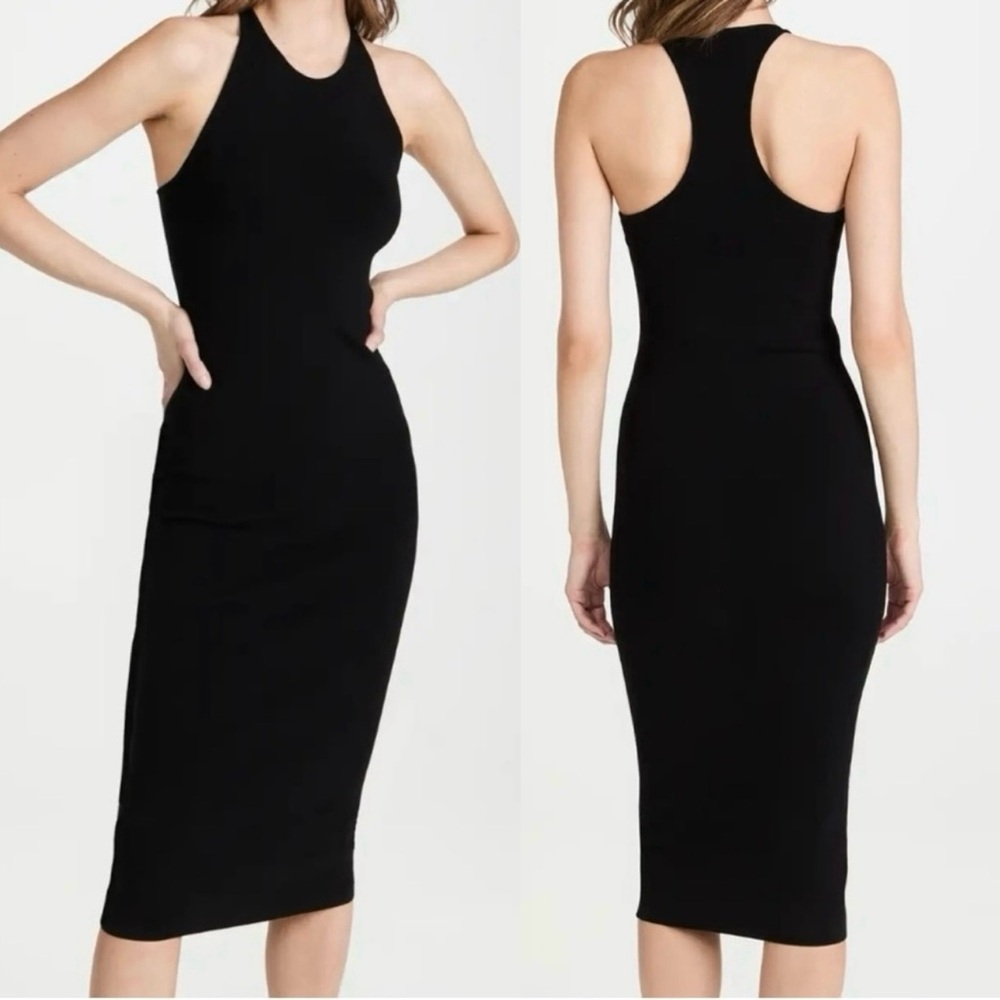 A.L.C. Marc Ribbed Knit Racerback Midi Dress Black Size Small